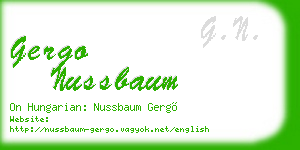 gergo nussbaum business card
